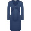 BELLYBUTTON MATERNITY tehotenské šaty midi s dlhým rukávom, modré, veľkosť S BELLYBUTTON MATERNITY tehotenské šaty midi s dlhým rukávom, modré, veľkosť S