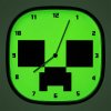 Minecraft Creeper Glow In The Dark Wall Clock with set of stickers Minecraft Creeper Glow In The Dark Wall Clock with set of stickers