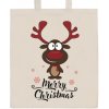 Bavlnená nákupná taška prírodná s potlačou New Baby Merry Christmas Bavlnená nákupná taška prírodná s potlačou New Baby Merry Christmas