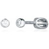 JVD SVLE1517XH2BI strieborné náušnice pecky so zirkónom na skrutku 3 0.63 g