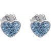 Náušnice modré so Swarovski Elements Srdce Aqua Náušnice modré so Swarovski Elements Srdce Aqua