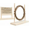 Agility set pre hlodavce překážka kruh dřevo proutí 28 x 26 x 12 cm