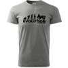 Evolúcia traktor - Klasické pánske tričko vyššej gramáže - XL ( Tmavosivý melír ) Evolúcia traktor - Klasické pánske tričko vyššej gramáže - XL ( Tmavosivý melír )