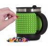 Teddies Termohrnček so silikónovým panelom 440 ml pixely čierna zelená Teddies Termohrnček so silikónovým panelom 440 ml pixely čierna zelená