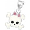 Majya Strieborný prívesok LEBKA s mašličkou 10574 Majya Strieborný prívesok LEBKA s mašličkou 10574