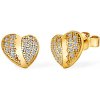Náušnice srdce SAVICKI: Strieborné pozlatené, zirkóny - SAVZ0545E Náušnice srdce SAVICKI: Strieborné pozlatené, zirkóny - SAVZ0545E