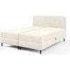 Wilsondo Čalúnená boxspring posteľ s úložným priestorom Fubu 180x200 - smotanová Wilsondo Čalúnená boxspring posteľ s úložným priestorom Fubu 180x200 - smotanová