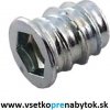 Závrtná matica M6 x 14 mm (pozink biely) Závrtná matica M6 x 14 mm (pozink biely)