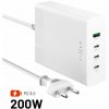 Nabíjačka do siete FIXED Charging Station s 3xUSB-C a USB výstupom podpora PD 3.0 200W biela (FIXCG200-3C1A-WH) Nabíjačka do siete FIXED Charging Station s 3xUSB-C a USB výstupom podpora PD 3.0 200W biela (FIXCG200-3C1A-WH)