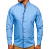 Bledomodrá pánska košeľa s dlhými rukávmi Bolf 5720 Bledomodrá pánska košeľa s dlhými rukávmi Bolf 5720