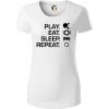 Stolný tenis - eat sleep - Dámske tričko z organickej bavlny Origin (GOTS) - S ( Biela ) Stolný tenis - eat sleep - Dámske tričko z organickej bavlny Origin (GOTS) - S ( Biela )