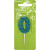 Narodeninová sviečka farebná 7,6cm číslo 0 - Amscan Narodeninová sviečka farebná 7,6cm číslo 0 - Amscan