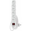 EMOS Predlžovací kábel 3 m / 6 zásuviek / s vypínačom / biely / PVC / 1,5 mm2 EMOS Predlžovací kábel 3 m / 6 zásuviek / s vypínačom / biely / PVC / 1,5 mm2