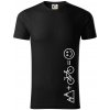 Hory bicykel úsmev - Tričko z organickej bavlny - 3XL ( Čierna ) Hory bicykel úsmev - Tričko z organickej bavlny - 3XL ( Čierna )