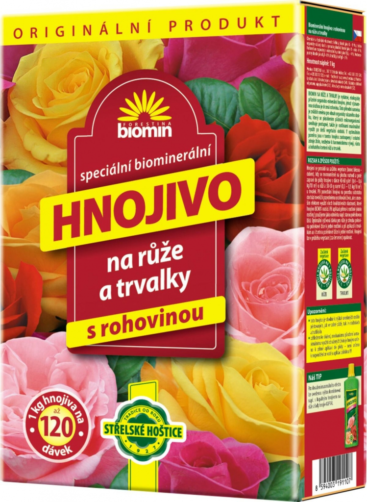 Forestina Biomin granulované hnojivo na Ruže a Trvalky 1 kg