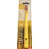Zubná kefka CURAPROX CS 12460 velvet - Žltá kefka / ružové štetiny Zubná kefka CURAPROX CS 12460 velvet - Žltá kefka / ružové štetiny