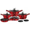 BERLINGERHAUS Sada nádobí s mramorovým povrchem 11 ks Burgundy Metallic Line BH-7142 BERLINGERHAUS Sada nádobí s mramorovým povrchem 11 ks Burgundy Metallic Line BH-7142