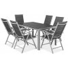 Focus Garden Focus SYDNEY 6+1 záhradná jedálenská súprava čierno-strieborná 001299 Focus Garden Focus SYDNEY 6+1 záhradná jedálenská súprava čierno-strieborná 001299
