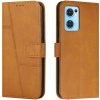 Peňaženkové kožené puzdro Stitching Calf na Oppo Reno 7 5G - Žltá Peňaženkové kožené puzdro Stitching Calf na Oppo Reno 7 5G - Žltá