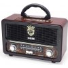 Retro prenosné rádio s Bluetooth, USB, TF (microSD) a FM tunerom - CMiK MK-112BT - Tmavě hnědé Retro prenosné rádio s Bluetooth, USB, TF (microSD) a FM tunerom - CMiK MK-112BT - Tmavě hnědé