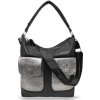 Dámska taška cez rameno Zellia 24156 čierno-grafitová - krištáľová - Dámska taška cez rameno Zellia 24156 čierno-grafitová - krištáľová -