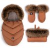 COTTONMOOSE Set zimný fusak, rukavice a rukávník Moose MINI Yukon Amber