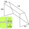 KOSIKSIETE Futbal.sieť 1,2x0,8x0,4x0,7/10/4mm biela KOSIKSIETE Futbal.sieť 1,2x0,8x0,4x0,7/10/4mm biela