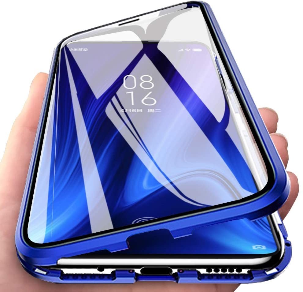 Púzdro Beweare Magnetický obojstranný s tvrdeným sklom na Samsung Galaxy A33 5G - modrý