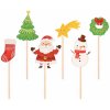 Party Vianočné ozdoby na koláče a muffiny mix 6ks Party Vianočné ozdoby na koláče a muffiny mix 6ks