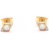 Zlaté napichovacie náušnice ANURATI s opálom Zlaté napichovacie náušnice ANURATI s opálom