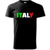 Italy Nápis - Klasické pánske tričko vyššej gramáže - 4XL ( Čierna ) Italy Nápis - Klasické pánske tričko vyššej gramáže - 4XL ( Čierna )