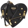 MOSCHINO Heart Black crossbody kabelka MOSCHINO Heart Black crossbody kabelka