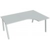 Pracovný stôl UNI A, ergo, ľavý, 180x75,5x120 cm, sivá/sivá Pracovný stôl UNI A, ergo, ľavý, 180x75,5x120 cm, sivá/sivá