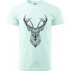 Jeleň kresba - Klasické pánske tričko vyššej gramáže - 2XL ( Frost ) Jeleň kresba - Klasické pánske tričko vyššej gramáže - 2XL ( Frost )