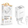 Múdra sieťová nabíjačka ALIGATOR 2,4A, 2xUSB, smart IC, biela, USB-C kábel, CHA0043 Múdra sieťová nabíjačka ALIGATOR 2,4A, 2xUSB, smart IC, biela, USB-C kábel, CHA0043