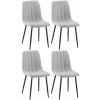 Sada 4 stoličiek látka Dijon, sivá Sada 4 stoličiek látka Dijon, sivá