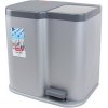 Curver Odpadkový kôš Duo strieborný 04027-491 Curver Odpadkový kôš Duo strieborný 04027-491