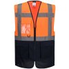 Manažérska reflexná vesta XXL Oranžová / tmavomodrá Manažérska reflexná vesta XXL Oranžová / tmavomodrá