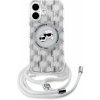 Karl Lagerfeld IML Monogram Crossbody K&CH Heads MagSafe Zadní Kryt pre iPhone 16 Transparent