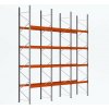 Majster Regál Paletové regály|Drôtená polica|600x270x110-4 police|3 moduly, Oranžová/Zinok Majster Regál Paletové regály|Drôtená polica|600x270x110-4 police|3 moduly, Oranžová/Zinok