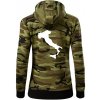 Taliansko obrys - Mikina dámska trendy zipper s kapucňou - XL ( Zelený maskáč ) Taliansko obrys - Mikina dámska trendy zipper s kapucňou - XL ( Zelený maskáč )