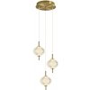 Italux PND-81418-3-BK-GD LED závesné stropné svietidlo Corado | 12W integrovaný LED zdroj | 3000K | zlatá | číra Italux PND-81418-3-BK-GD LED závesné stropné svietidlo Corado | 12W integrovaný LED zdroj | 3000K | zlatá | číra
