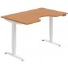 Pracovný stôl Motion Ergo, PO, 2S, 140x70,5-120,5x90 cm, jelša/biela Pracovný stôl Motion Ergo, PO, 2S, 140x70,5-120,5x90 cm, jelša/biela