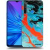 Picasee silikónový čierny obal pre Realme 5 - Blue Magma Picasee silikónový čierny obal pre Realme 5 - Blue Magma
