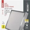ZM6243 LED svietidlo NEXXO, štvorcové, strieborné, 21 W, so zmenou CCT EMOS Lighting ZM6243 LED svietidlo NEXXO, štvorcové, strieborné, 21 W, so zmenou CCT EMOS Lighting