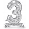 Godan Samostojaci fóliový balón 3 strieborný 74 cm