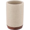 TENDANCE Kúpeľňový pohár Vegar, béžová/s drevenými prvkami, TENDANCE Kúpeľňový pohár Vegar, béžová/s drevenými prvkami,