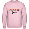 LGBTI Mikina s Nápisom - Choose Love - Bábätkovská ružová - L - Pánske LGBTI Mikina s Nápisom - Choose Love - Bábätkovská ružová - L - Pánske