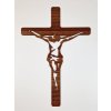 Drevený kríž Umučenie Ježiša II. (Kríž v odtieni orech)
