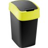 CURVER FLIP BIN 9L Odpadkový kôš 35 x 18,9 x 23,5 cm čierna/žltá 02170-E64 CURVER FLIP BIN 9L Odpadkový kôš 35 x 18,9 x 23,5 cm čierna/žltá 02170-E64